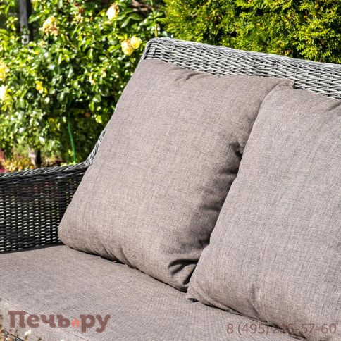 4SiS Гляссе диван трехместный из искусственного ротанга, цвет графит фото 6
