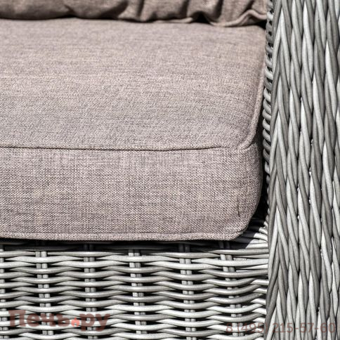 4SiS Гляссе диван трехместный из искусственного ротанга, цвет графит фото 7