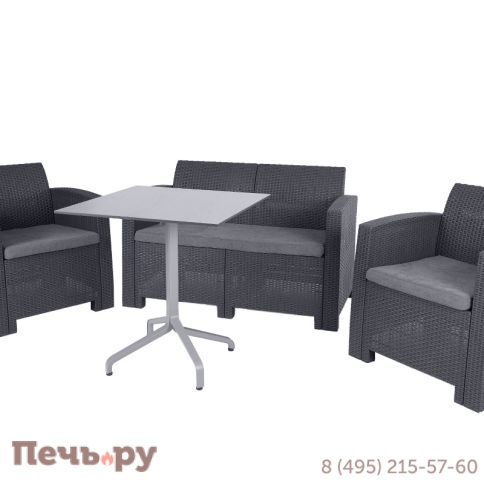 Диван двухместный Gardeck Arizona b:rattan, антрацит (2-х местная подушка) фото 7