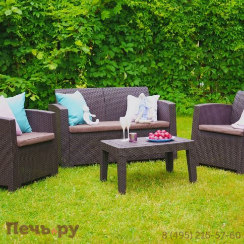 Диван двухместный Gardeck Arizona b:rattan, венге (2-х местная подушка) фото 17