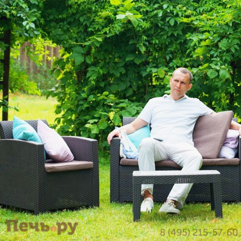 Диван двухместный Gardeck Arizona b:rattan, венге (2-х местная подушка) фото 18