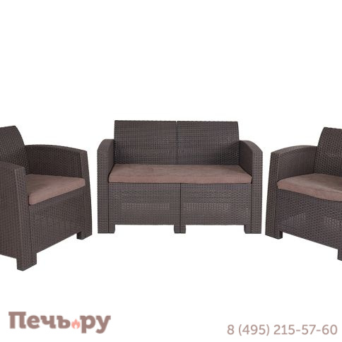 Диван двухместный Gardeck Arizona b:rattan, венге (2-х местная подушка) фото 2