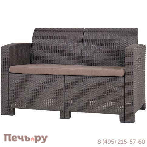 Диван двухместный Gardeck Arizona b:rattan, венге (2-х местная подушка) фото