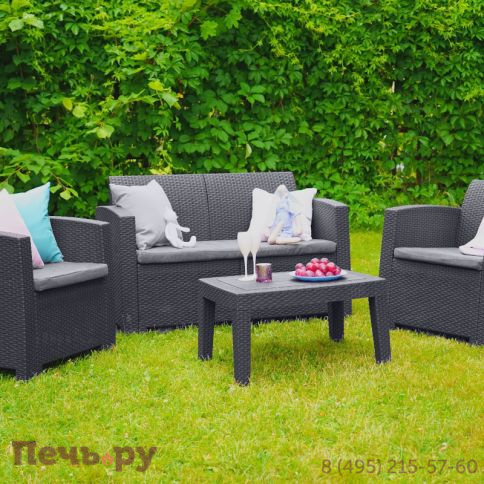 Столик журнальный Gardeck Arizona b:rattan, антрацит фото 5