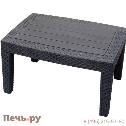 Столик журнальный Gardeck Arizona b:rattan, антрацит фото