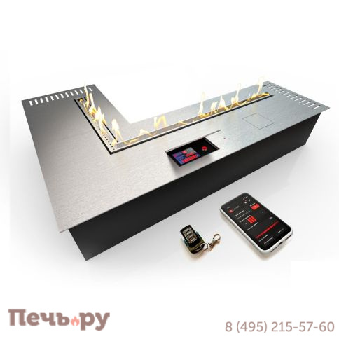 Автоматический биокамин ZeFire Automatic M 1000х1400 угловой с ДУ фото 3