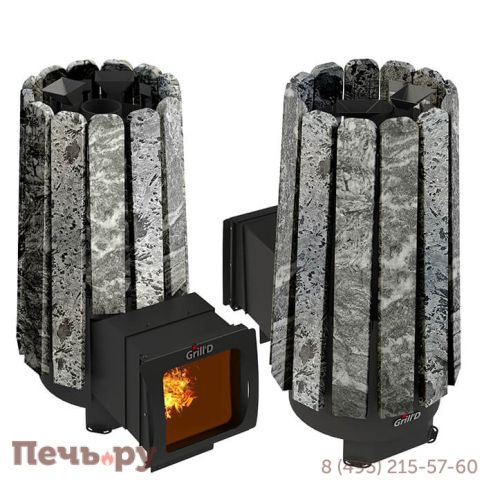 Банная печь Grill’D Cometa 180 Vega Long Window Max Stone (серпентинит) фото