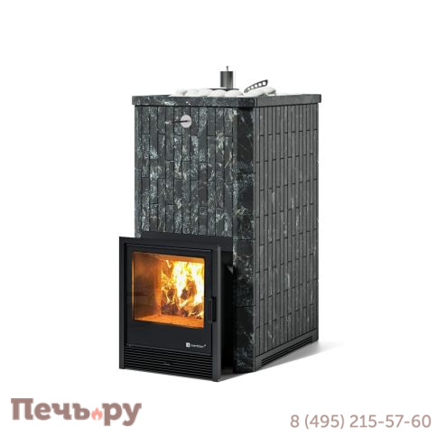 Банная печь ИзиСтим Геленджик в наборном полноценном кожухе с открытым верхом фото