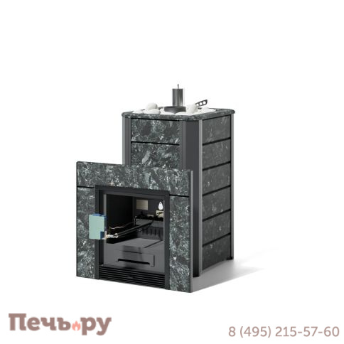 Банная печь ИзиСтим Ялта 15 в кожухе из природного камня с газовой горелкой ГГУ-20 фото 3