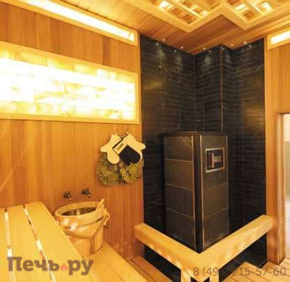 Банная печь Klover RT 35-RV в облицовке талькомагнезит фото 4