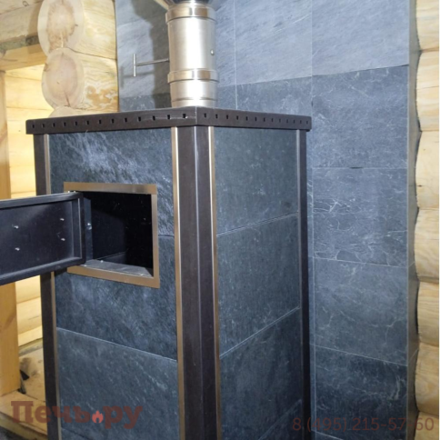 Банная печь Klover RT 35-RV в облицовке талькомагнезит фото 5