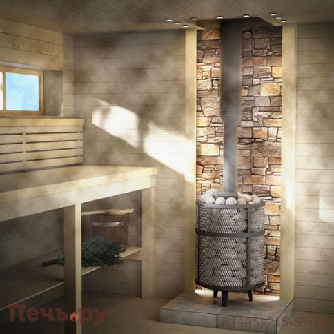 Банная печь Прометалл Атмосфера L с сеткой фото 22