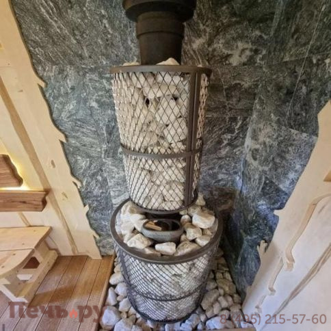 Банная печь Прометалл Атмосфера XL КТТ с сеткой нержавейкой фото 10