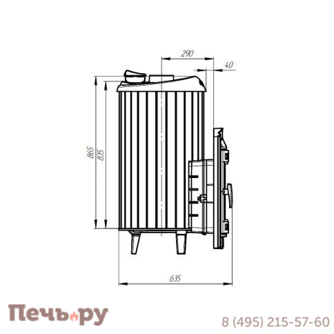 Банная Печь Прометалл Атмосфера XL+ КТТ в ламелях фото 9