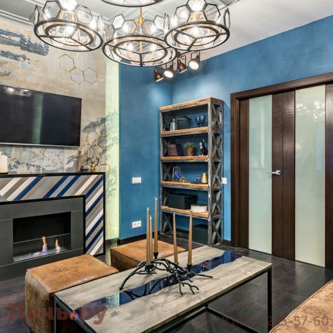 Биокамин Silver Smith Portal Lux 2 Glass (ниша+топливный блок) фото 3