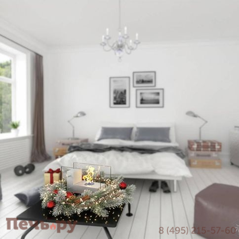 Биокамин ZeFire Fidero 500 черный/белый фото