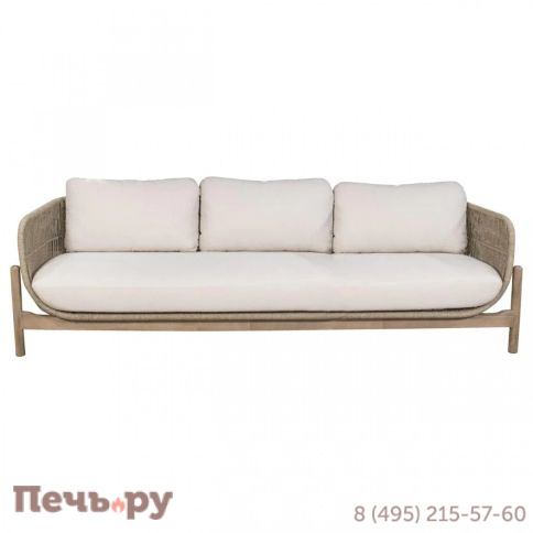 Диван деревянный плетеный трехместный Tagliamento Talara фото 5