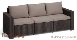 Диван Калифорния 3-х местный (California 3 Sofa), коричневый фото