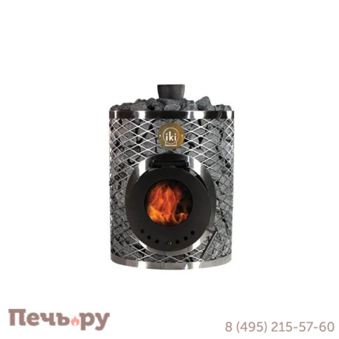 Дровяная печь для сауны IKI Maxi со стеклянной дверцей фото