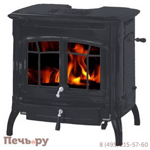 Дровяная печь Hergom Bennington черная фото