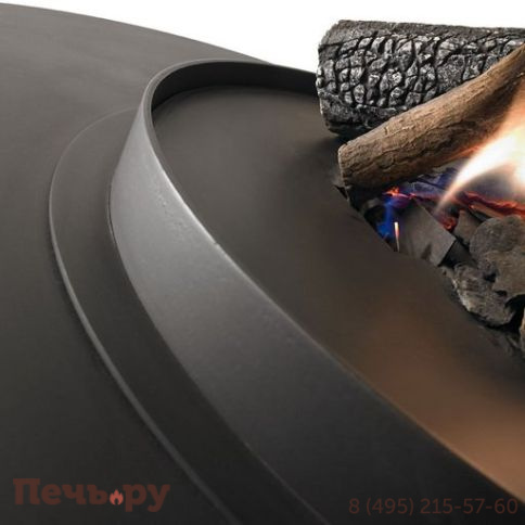 Дровяной камин Traforart Diamante (Диамант) без стекла черный фото 4