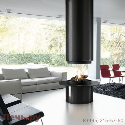 Дровяной камин Traforart Diamante (Диамант) без стекла черный фото