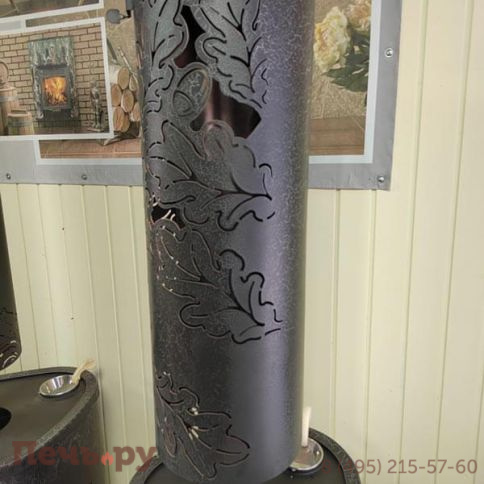 Дымоход - конвектор Ферингер с резной корзиной д.115, высота 0,7м фото 7