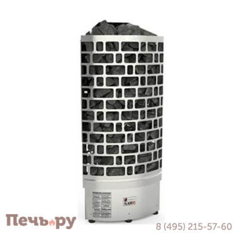 Электрическая печь SAWO Tower Aries угловая ARI3-75Ni2-CNR-P (со встроенным блоком мощности Saunova 2.0, панель управления не включена) фото