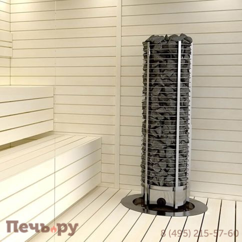 Электрическая печь SAWO Tower круглая TH3-35Ni2-P (со встроенным блоком мощности Saunova 2.0, панель управления не включена) фото 2