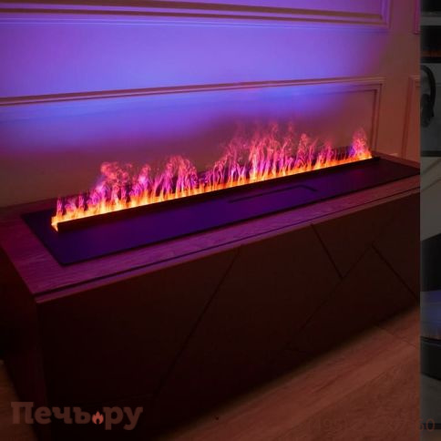 Электрический паровой камин Schones Feuer 3D FireLine 1000 Pro со стальной крышкой фото 2