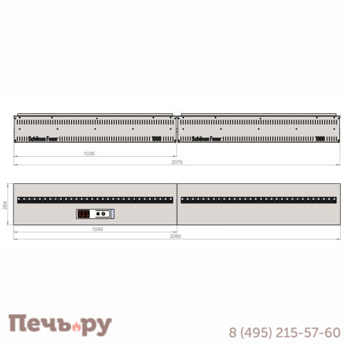Электрический паровой камин Schones Feuer 3D FireLine 2000 Pro фото 9