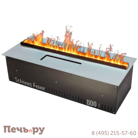 Электрический паровой камин Schones Feuer 3D FireLine 800 со стальной крышкой фото