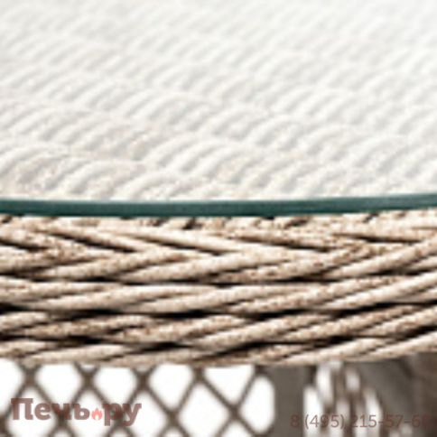 Эспрессо 4SiS плетеный круглый стол, цвет бежевый фото 6