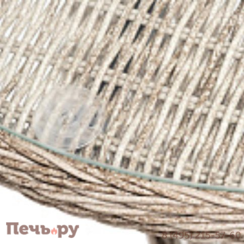 Эспрессо 4SiS плетеный круглый стол, цвет бежевый фото 8