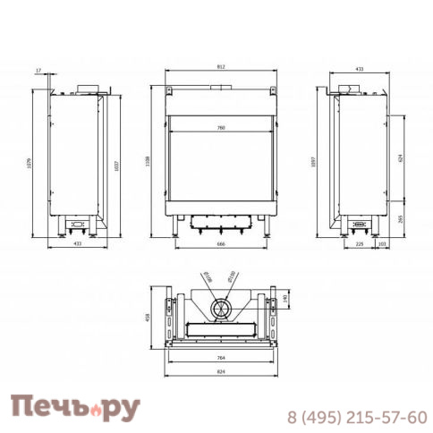 Газовая топка Kratki LEO/76/62/G20 фото 4