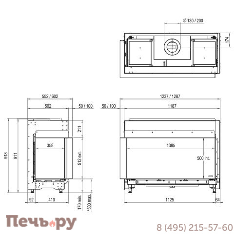 Газовый камин Faber Matrix 1050/650 II фото 3