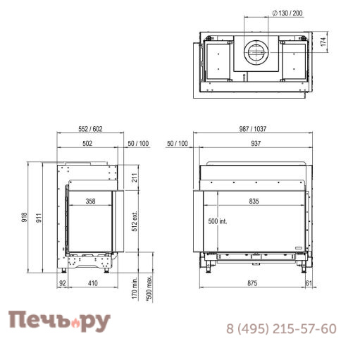 Газовый камин Faber Matrix 800/500 II фото 3