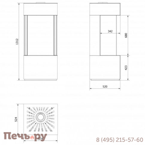 Газовый камин Kratki Pro Home Box LP/45/68/G31/37MBAR/C (баллон) фото 10
