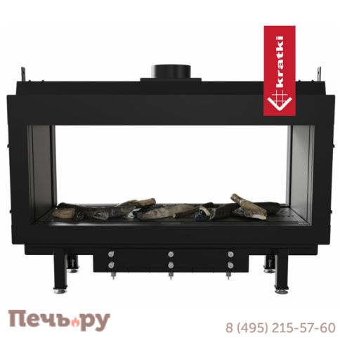 Газовый камин Kratki Pro Leo/100/Tunel/G20 (магистральный газ) фото 4