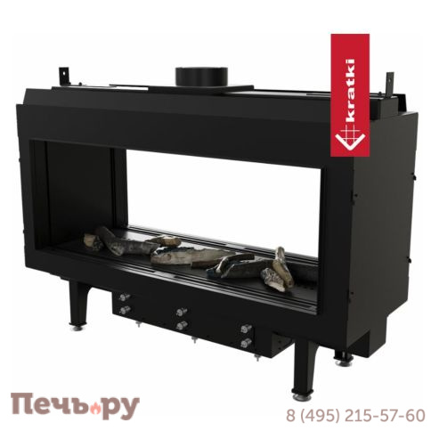 Газовый камин Kratki Pro Leo/100/Tunel/G20 (магистральный газ) фото 5