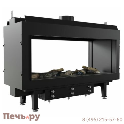 Газовый камин Kratki Pro Leo/100/Tunel/G20 (магистральный газ) фото