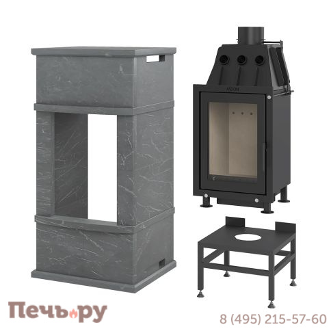 Готовый камин Aston Вертикаль Vyborg Н-1346 Талькохлорит фото 3