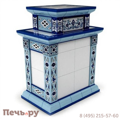 Готовый камин КимрПечь Билибин двухъярусный художественный центральный с топкой Астов К7454 фото 6