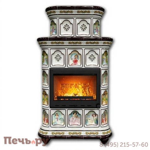 Готовый камин КимрПечь Истра двухъярусный пристенный с топкой Астов МЛ 700 фото 21