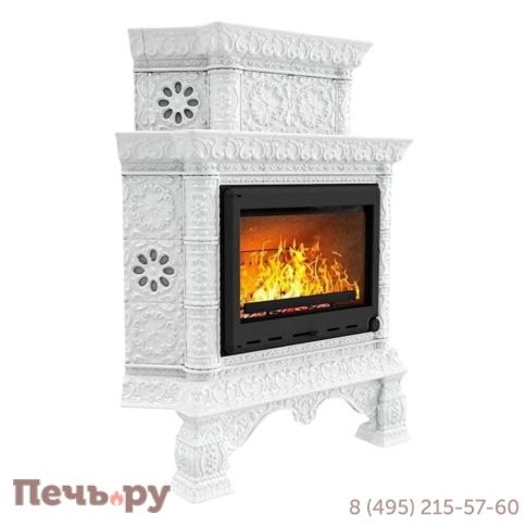 Готовый камин КимрПечь Кострома двухъярусный угловой с топкой Астов МЛ 700 фото