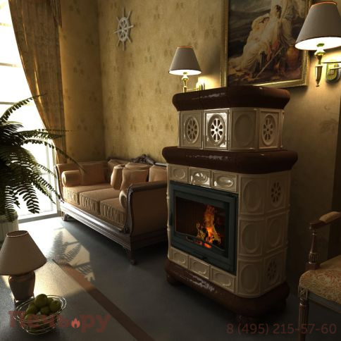 Готовый камин КимрПечь Медальон пристенный-двухъярусный фото 14