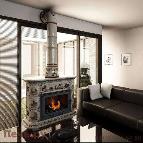 Готовый камин КимрПечь Прованс пристенный с топкой Астов К7454 фото 17