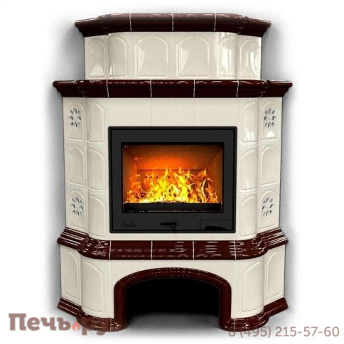 Готовый камин КимрПечь Прованс с дровником двухъярусный угловой с топкой Астов К7454 фото 16