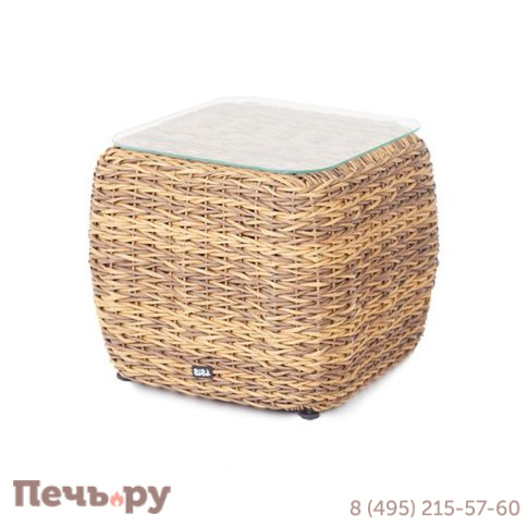 Кальяри 4SiS кофейный столик из искусственного ротанга (гиацинт), цвет соломенный фото