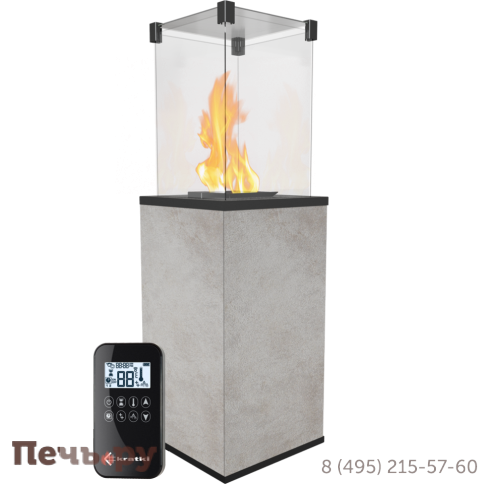 Камин газовый Kratki Patio G31/37MBAR/Q/O/G-Oxide Grigio фото
